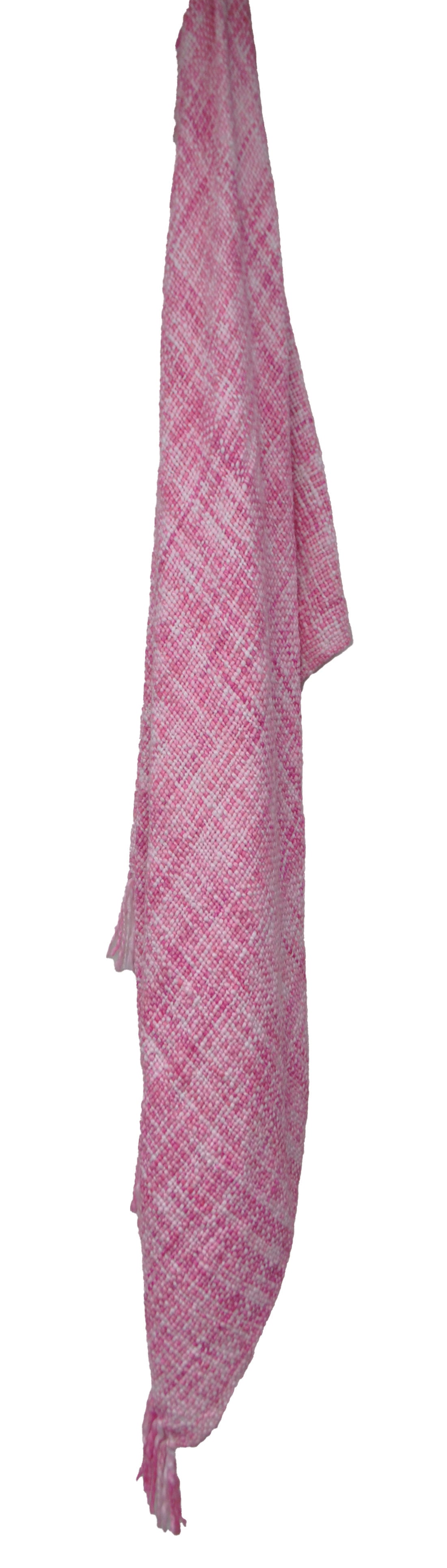 Rans Oslo Summer\Winter acrylic weaved Woven Throws 127x152cm |  Baby Pink